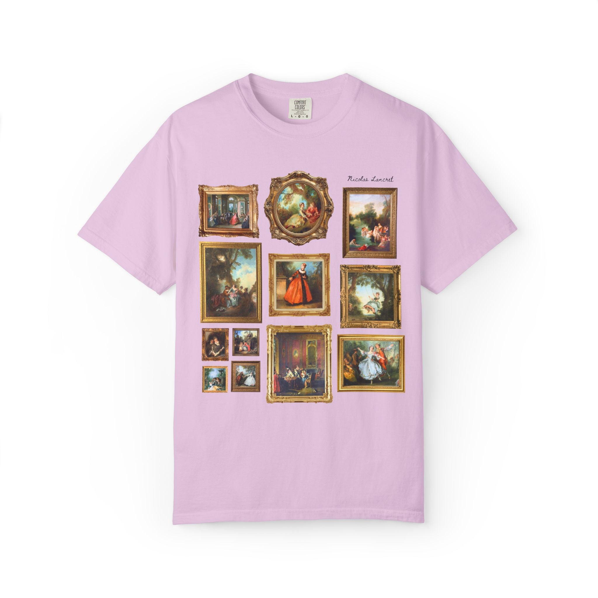 Nicolas Lancret Rococo Art HIistory Lover T-Shirt: Famous Paintings, 18th Century French History Buff Gift, Museum Lover, European Art Tee
