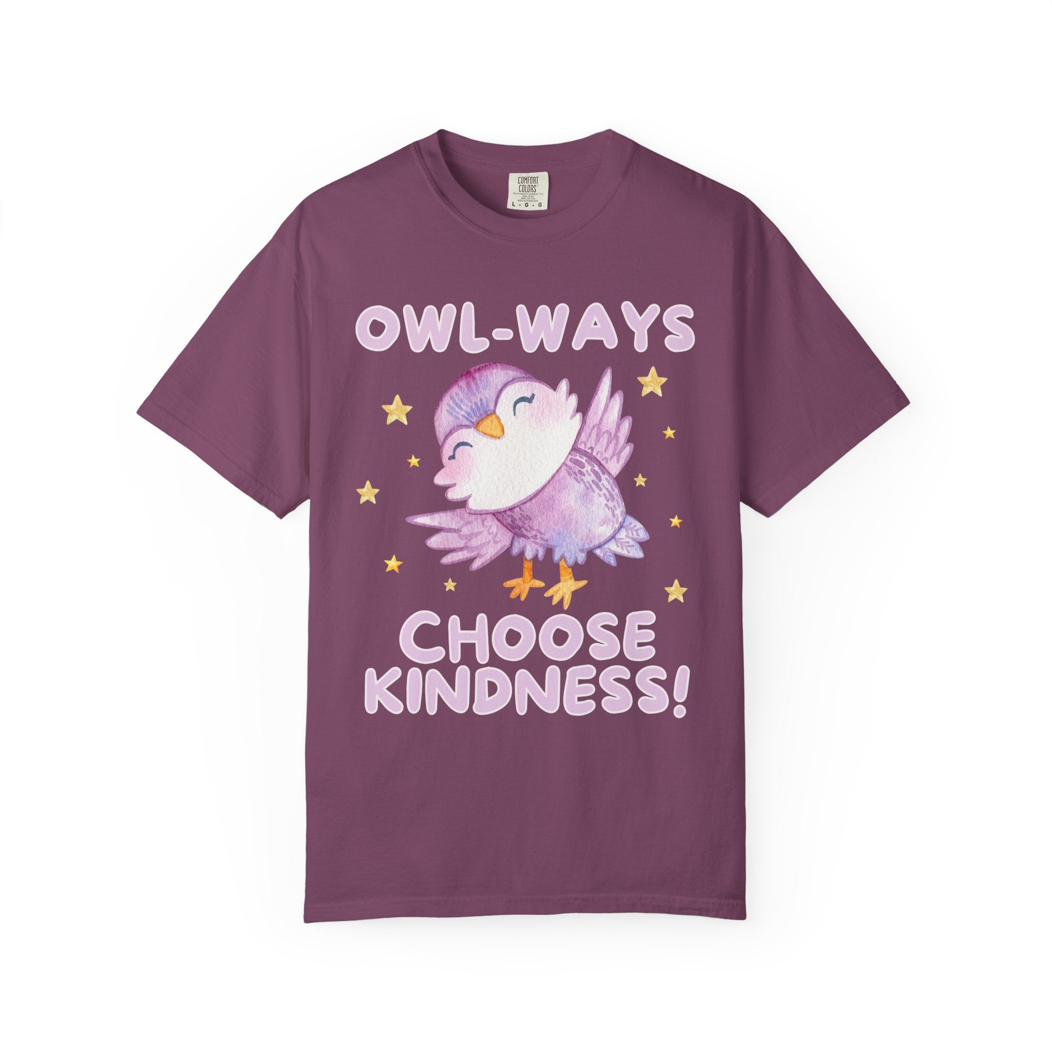 Cute School Teacher or School Librarian Tee Shirt for Friend Who Loves Owls: Owl-Ways Choose Kindness! Positive Affirmation Tee for Teacher