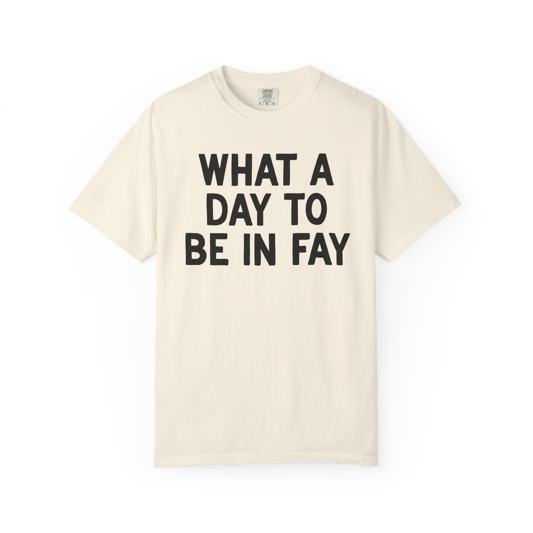 What a Day to Be in Fay Tee Shirt: Cute Fayetteville Arkansas Monochromatic T-Shirt for Friend Living in Northwest Arkansas