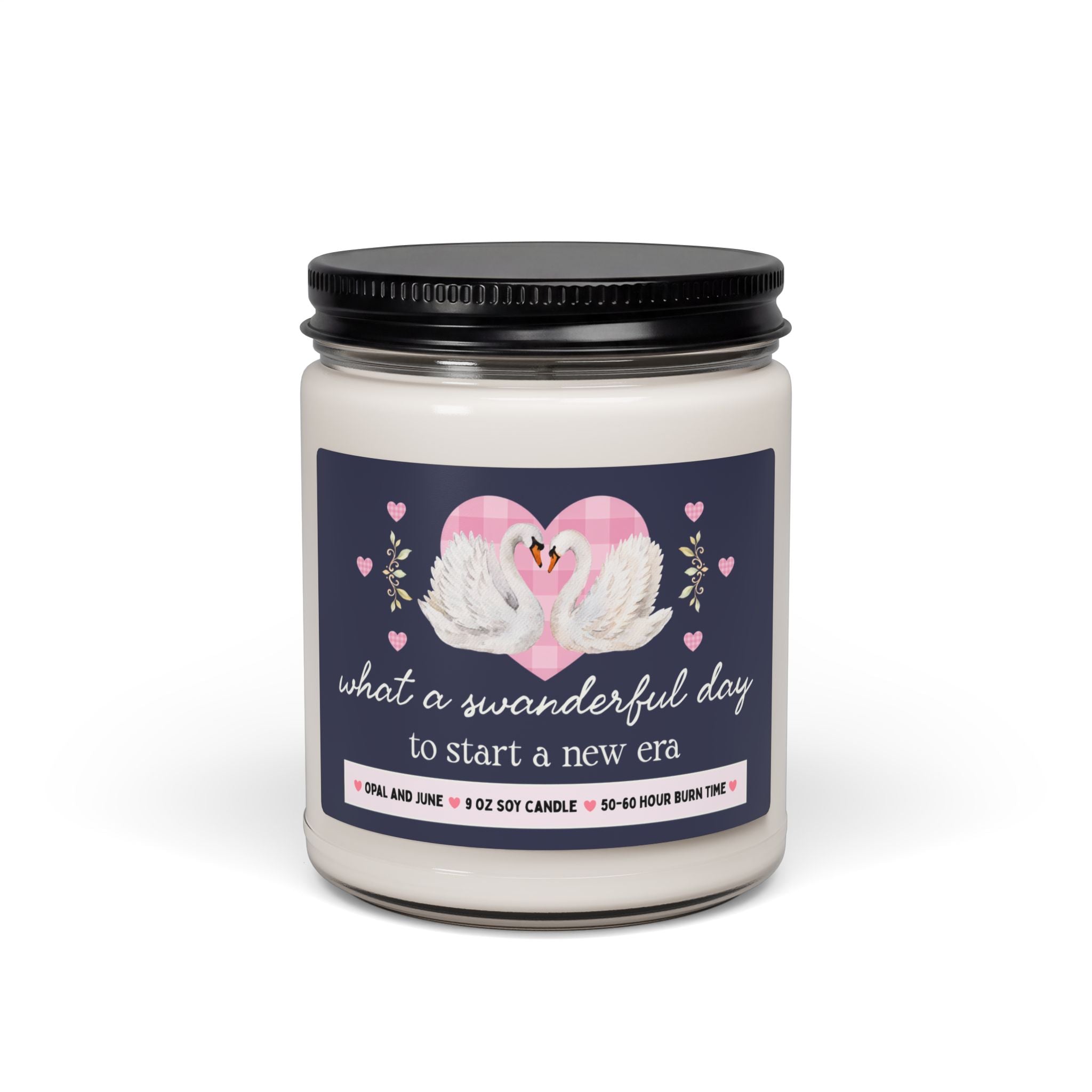 Cute Breakup or Divorce Gift, Candle with Swans: What a Swanderful Day to Start a New Era, 9 Oz Candle for Career Promotion or Job Change