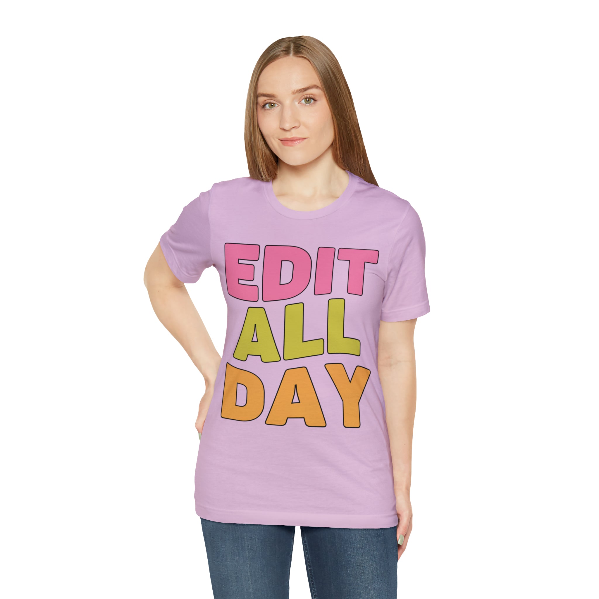 Editing Day Tee Shirt: Edit All Day - Opal and June