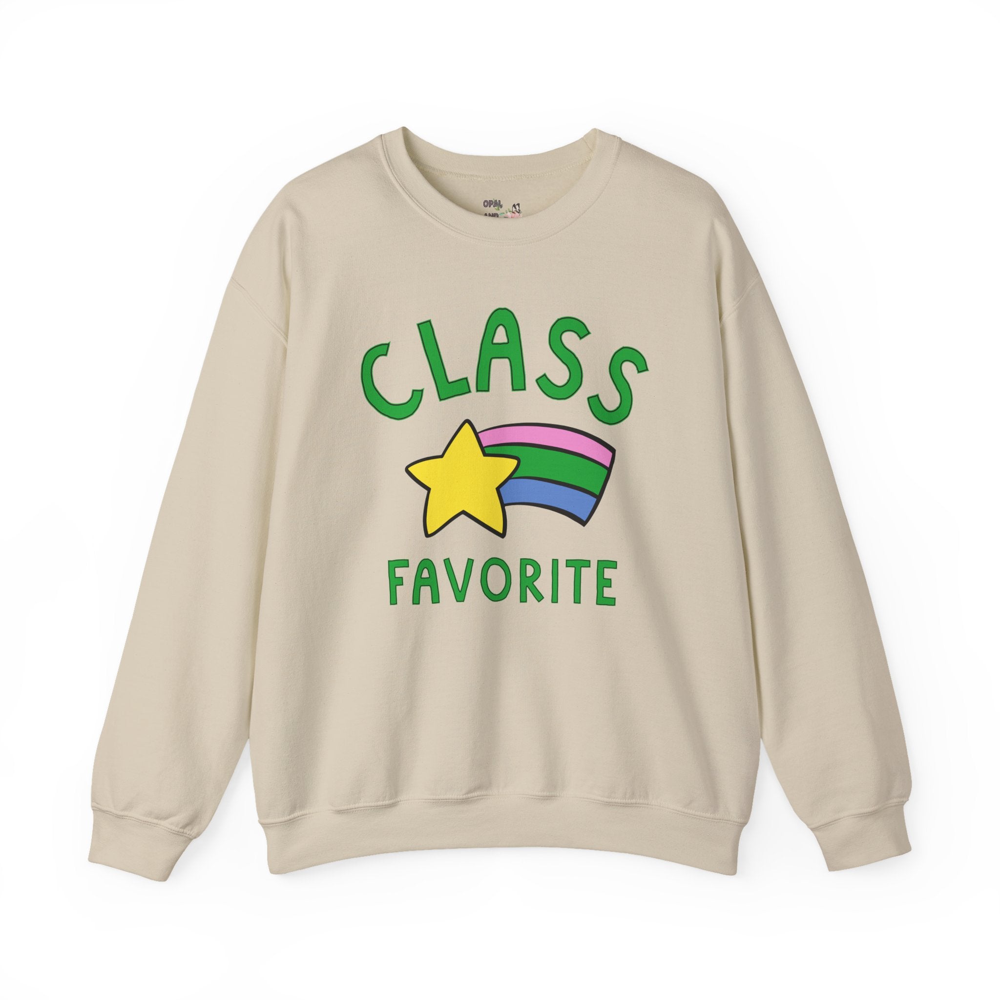 Class Favorite Teacher Sweatshirt for Elementary School Teacher, Funny High School Teacher Crewneck, Silly Back to School New Teacher Gift