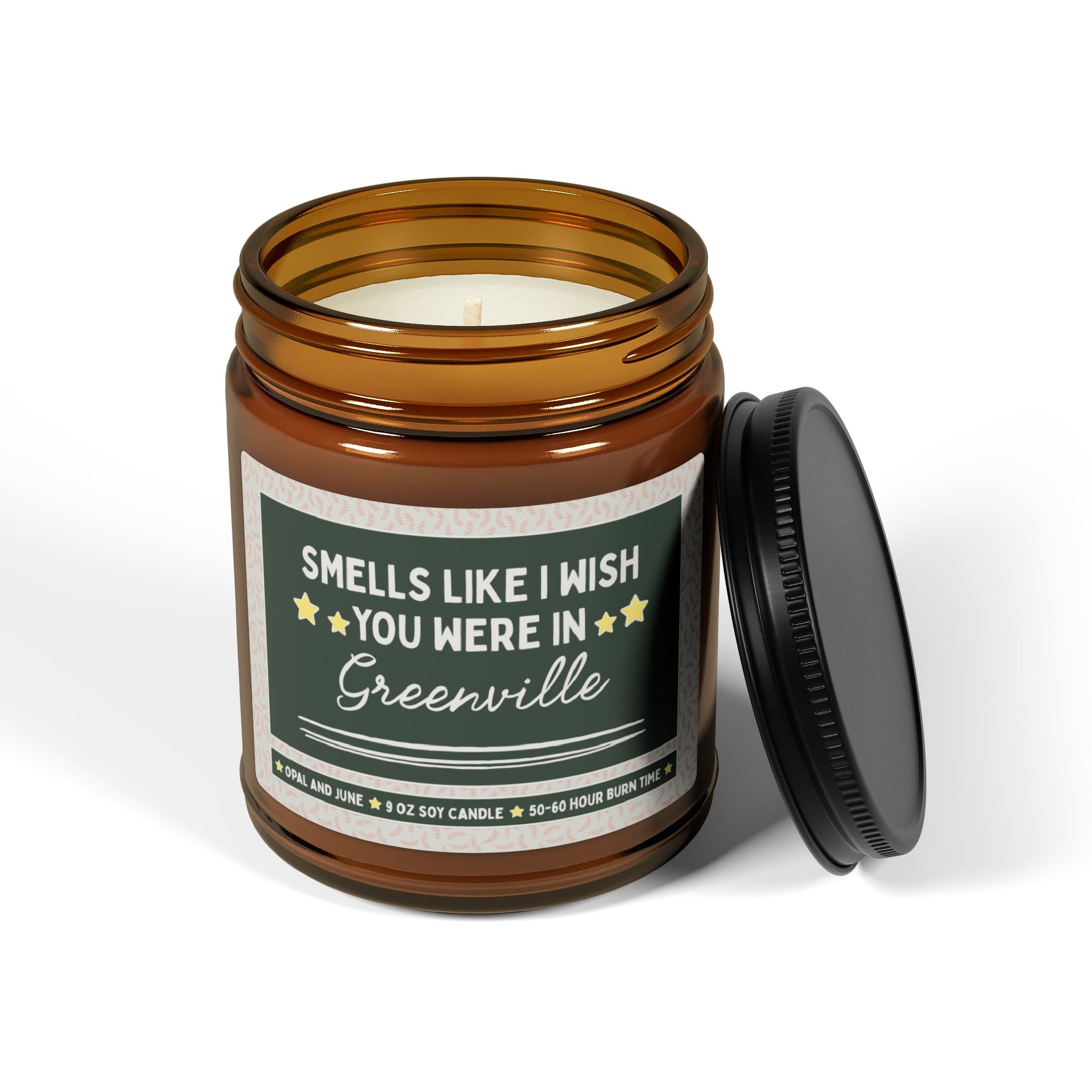 Smells Like I Wish You Were in Greenville: 9 Oz Candle for Friend or Family Member Moving from Greenville, Long Distance Relationship Gift