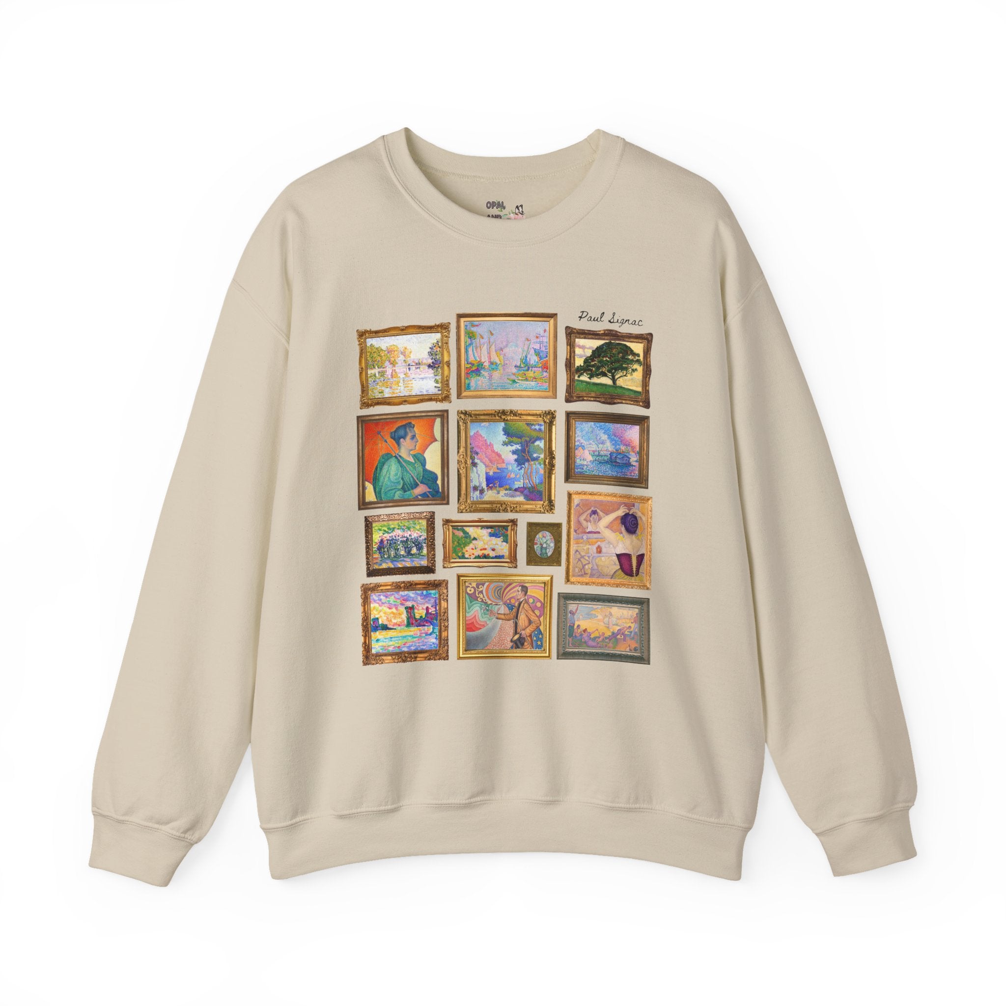 Paul Signac French Art History Sweatshirt for European Art History Buff, Post Impressionist Art Movement, Pointillism Early 1900s Art Crewneck