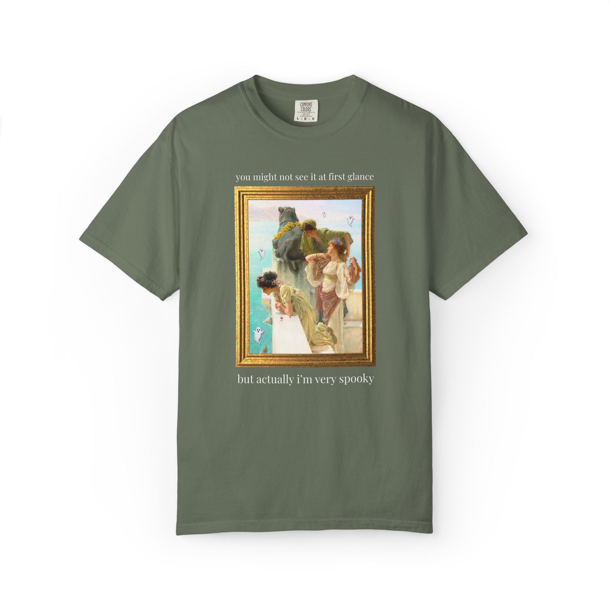 Spooky Halloween Art History Tee Shirt: Famous Painting by Lawrence Alma-Tadema, 19th Century Art History, Funny Spooky Season Ghost Tee