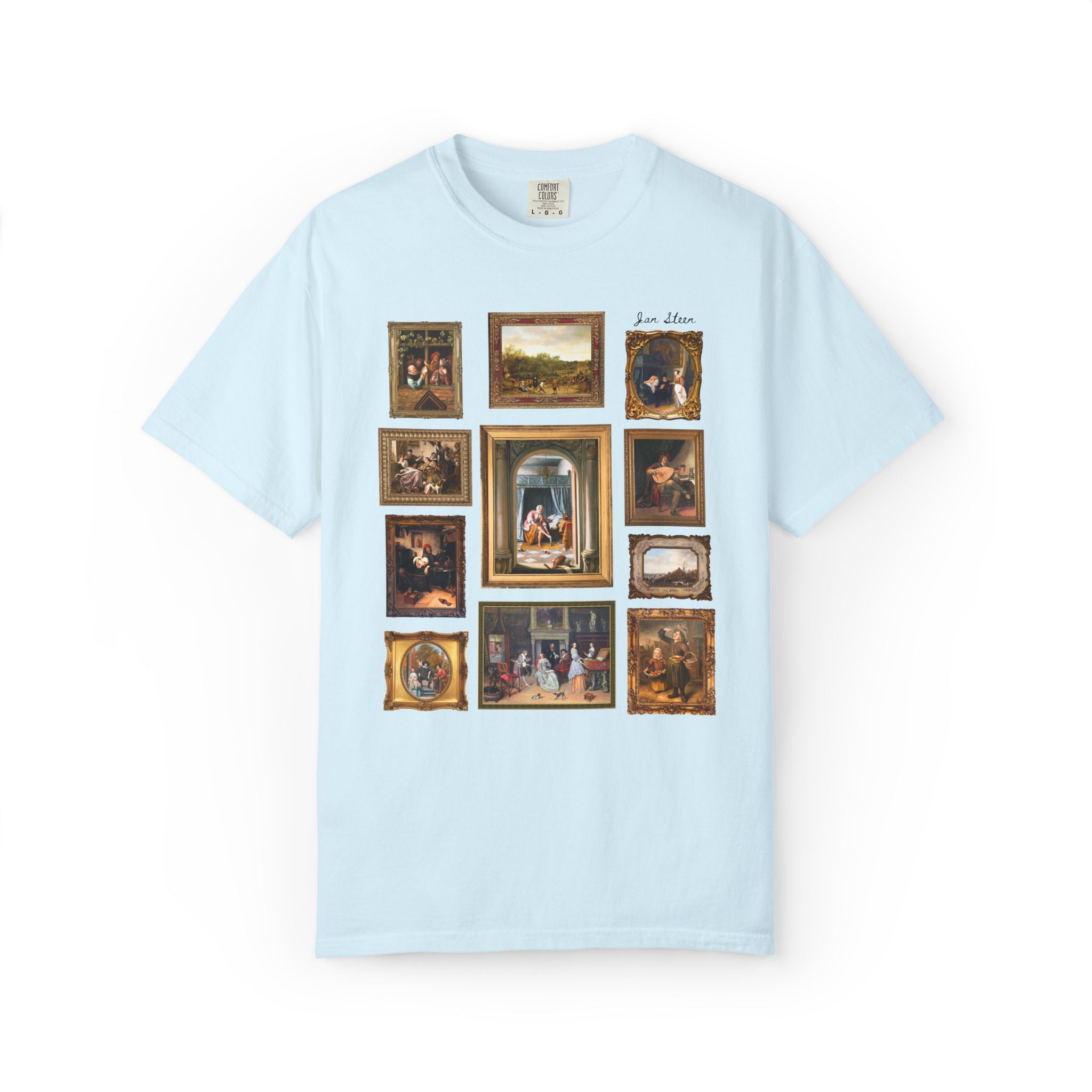 Jan Steen Dutch Golden Age Art History Buff Tee Shirt for European Art Historian or Humanities Teacher, Woman at Her Toilet Famous Painting