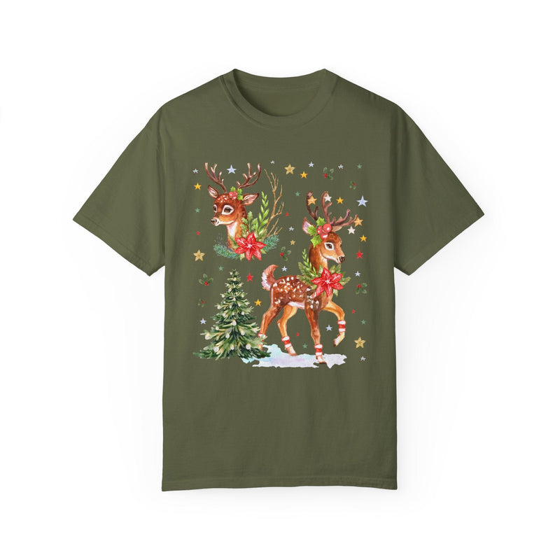 90s Style Silly Christmas Reindeer Tee Shirt - Opal and June