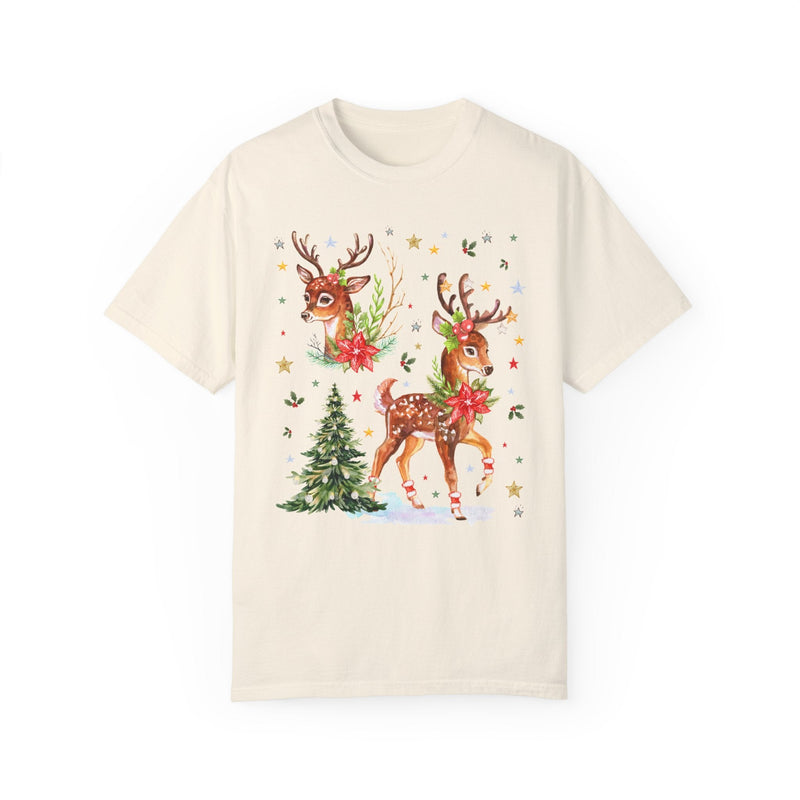 90s Style Silly Christmas Reindeer Tee Shirt - Opal and June