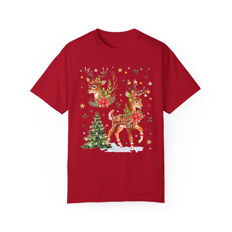 90s Style Silly Christmas Reindeer Tee Shirt - Opal and June