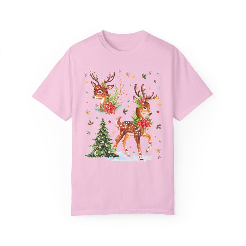 90s Style Silly Christmas Reindeer Tee Shirt - Opal and June