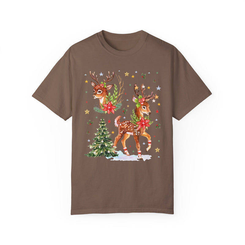 90s Style Silly Christmas Reindeer Tee Shirt - Opal and June