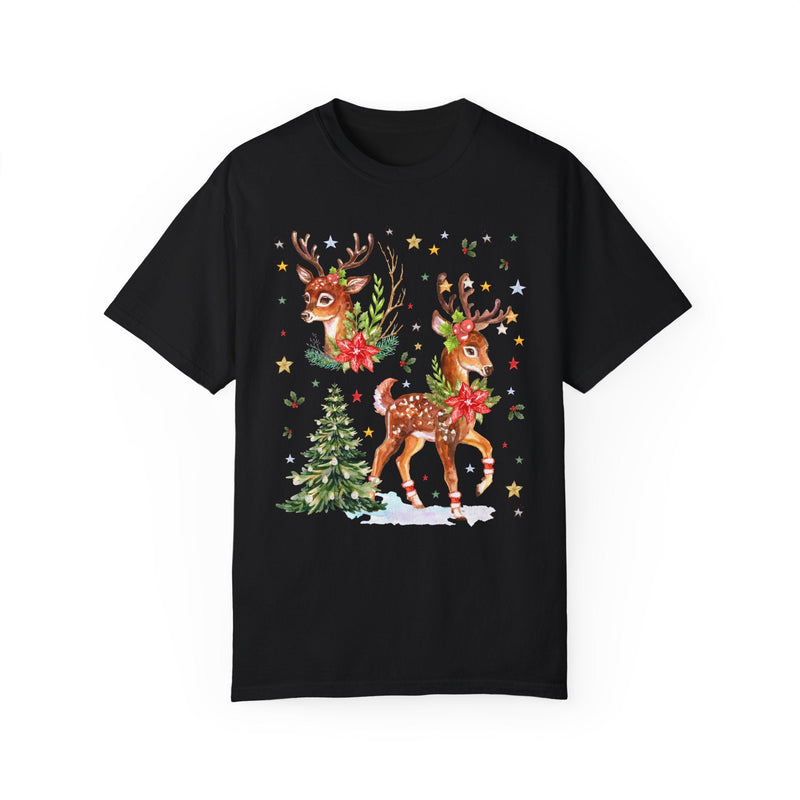 90s Style Silly Christmas Reindeer Tee Shirt - Opal and June