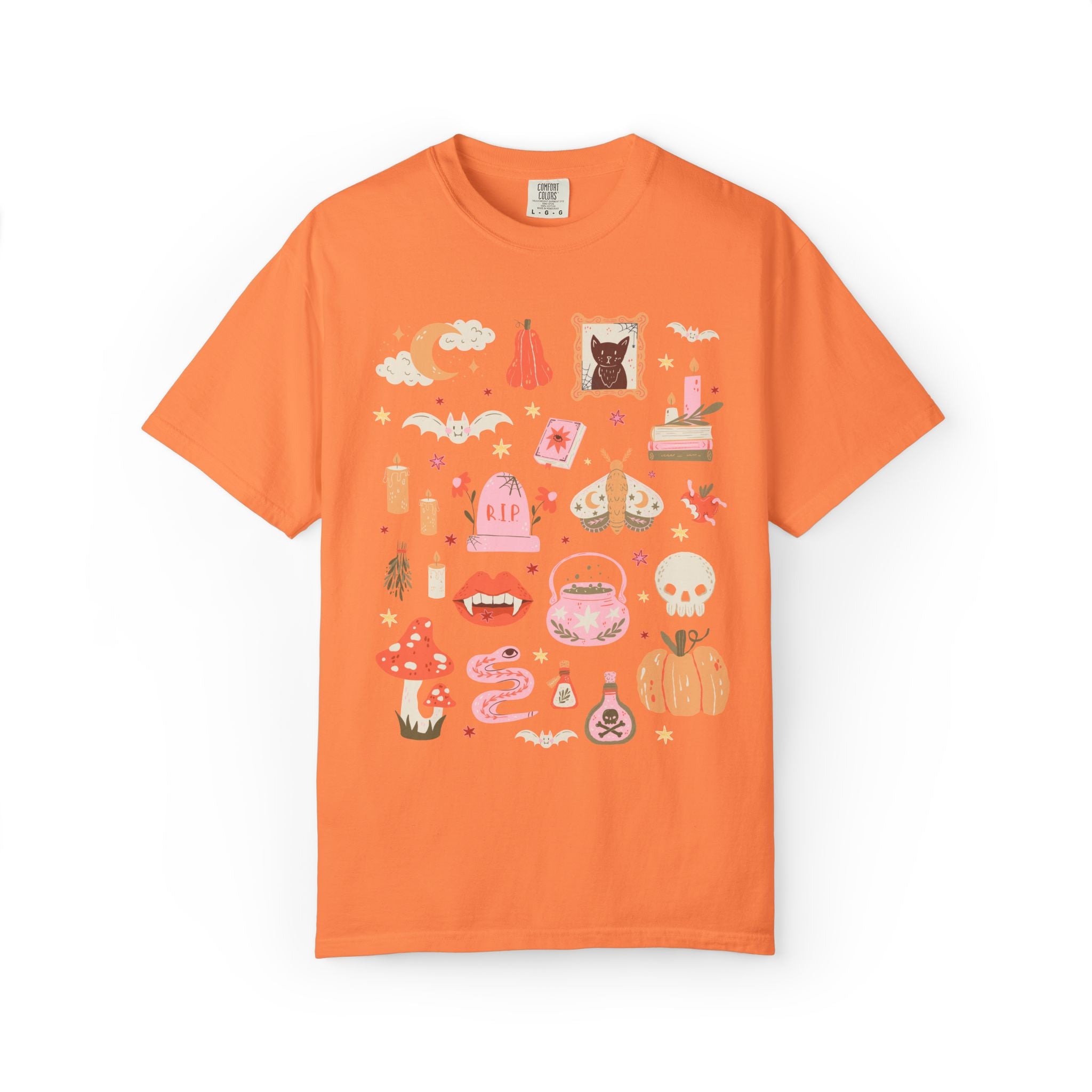 Nostalgic Halloween T-Shirt for Spooky Season, Cute Colorful Dopamine Aesthetic Tee for Friend or Mom Who Loves Halloween and Vampires