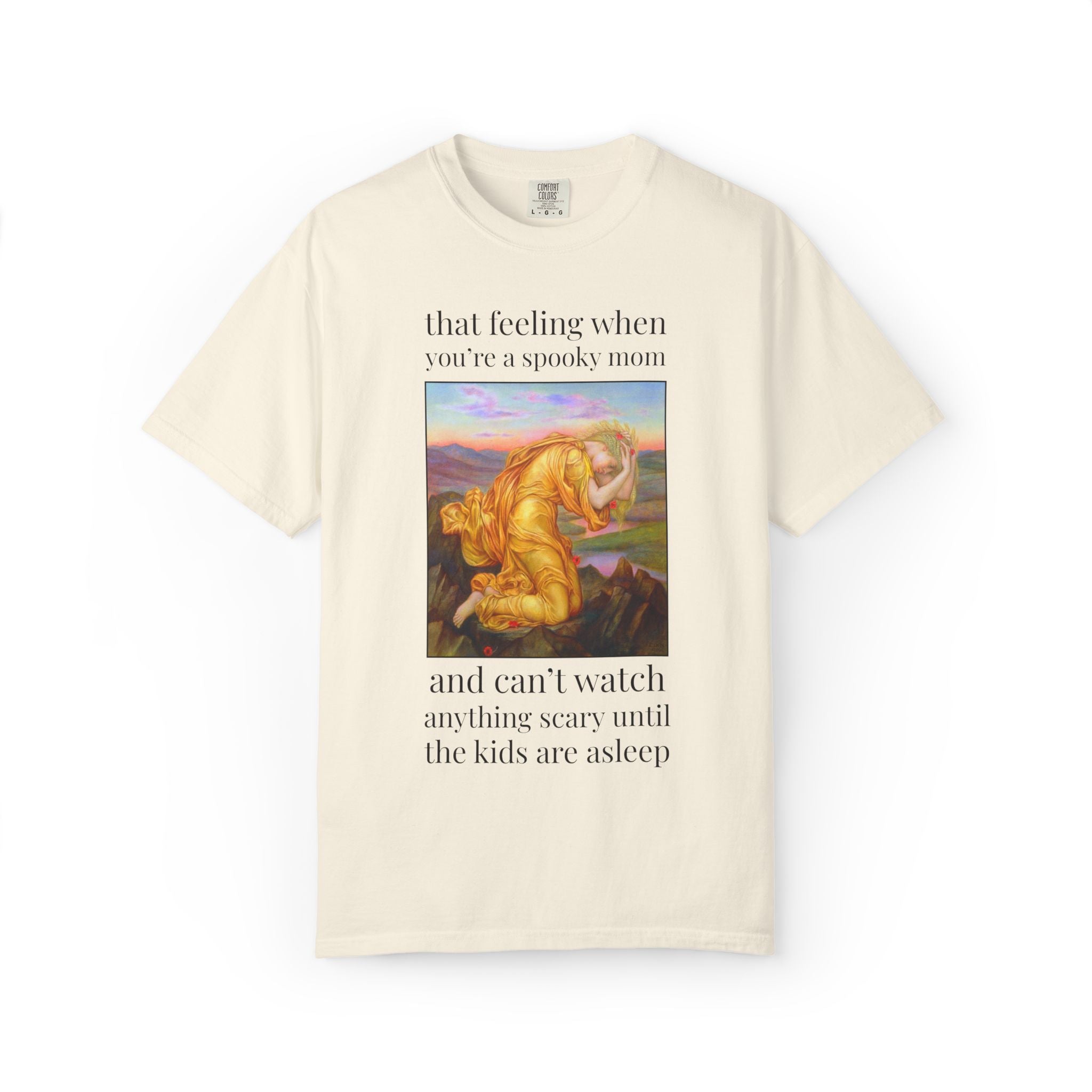Halloween Mom Tee Shirt with Famous Painting by Evelyn de Morgan: When You're a Spooky Mom True Crime History Buff Shirt, Scary Movie Lover