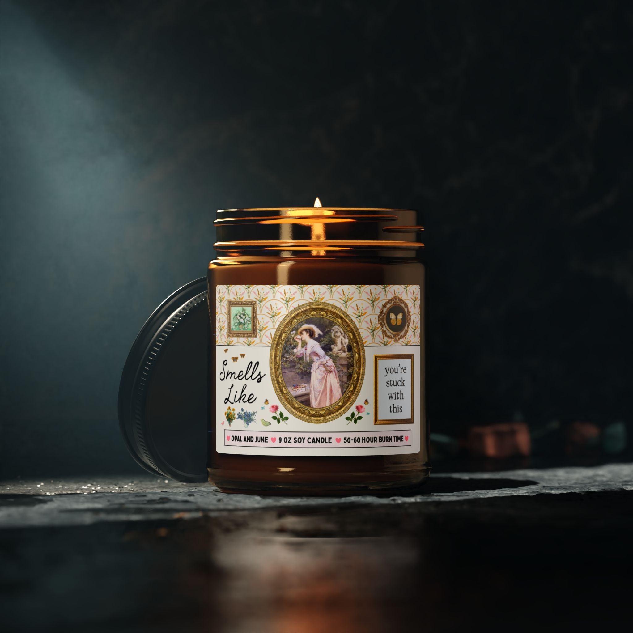 Smells Like You're Stuck with This: 9 Oz Soy Candle | Cute Anniversary or Birthday Gift for Wife or Girlfriend Who Loves Art History