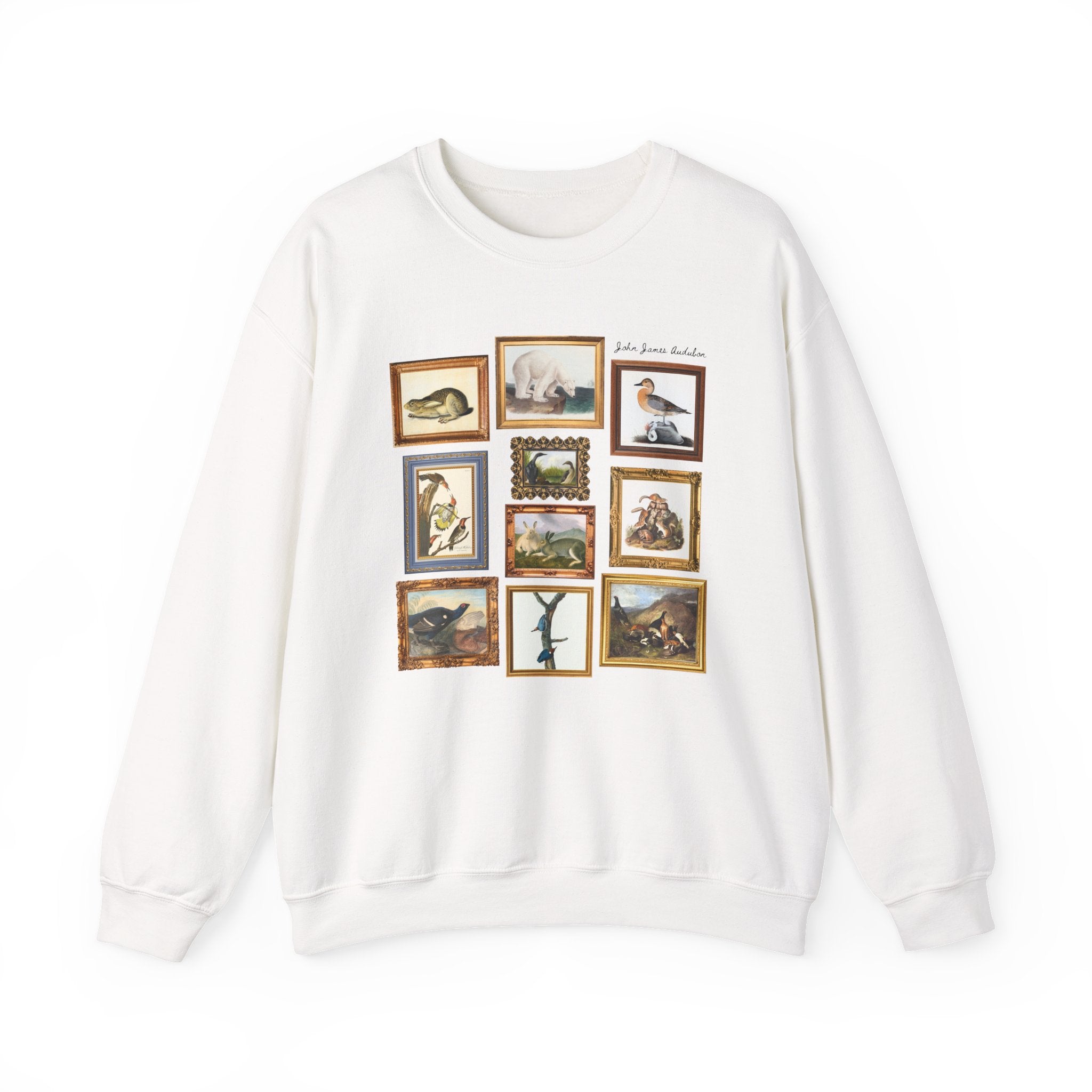 John James Audubon Famous Paintings Sweatshirt: French American Art History Crewneck for Science Teacher or Animal Lover, Orinthologist Gift