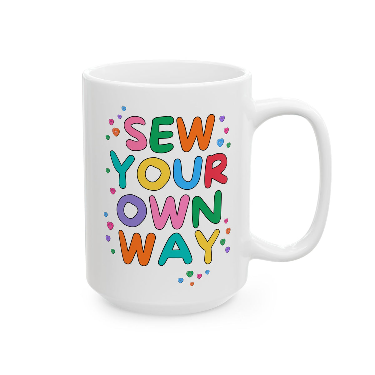 Sew Your Own Way: Funny Seamstress or Sewist Coffee Mug for Friend or Mom Who Loves Sewing, Cute Sewing Gift for Daughter Learning to Sew