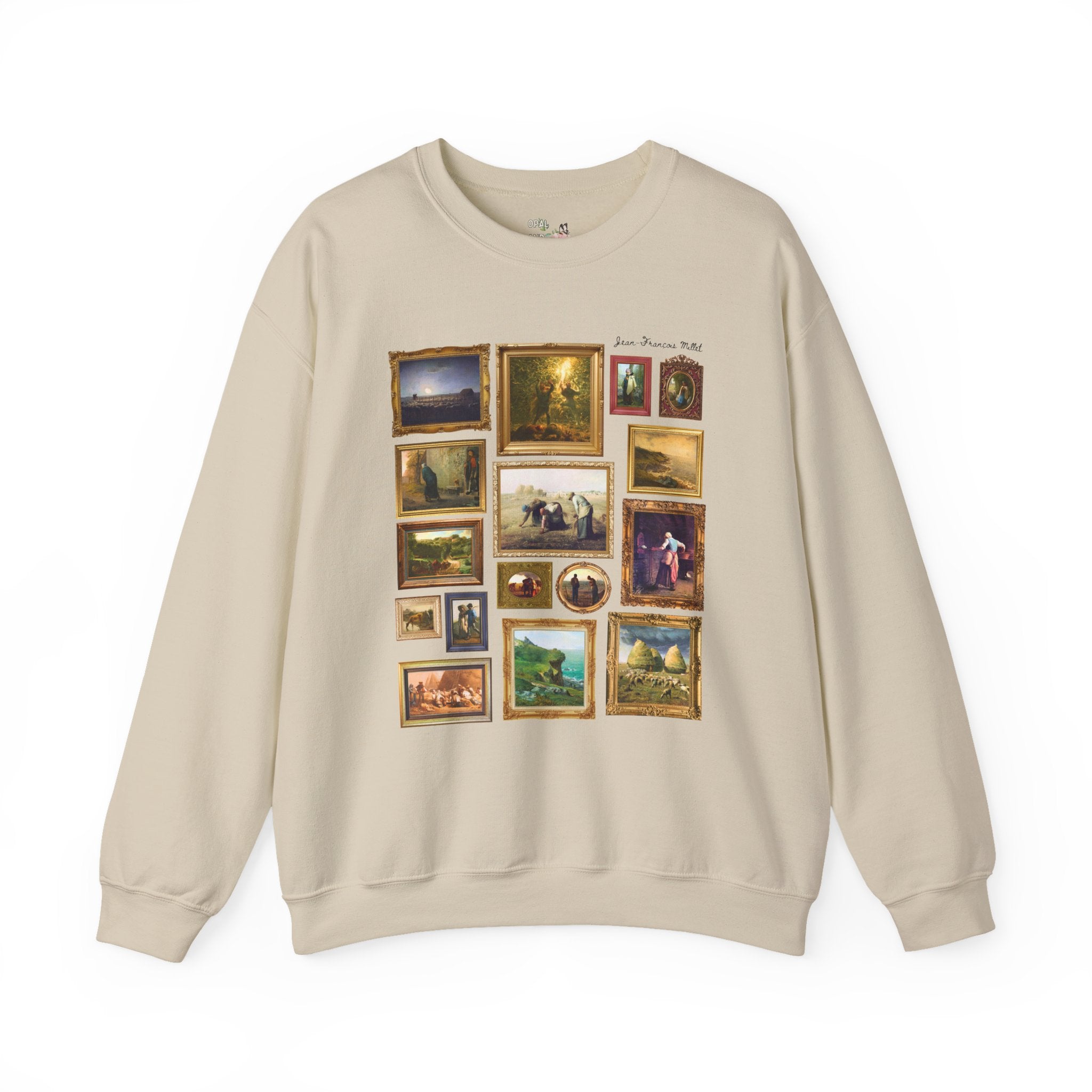 Jean-François Millet Famous Paintings Sweatshirt, French Art History Buff Gift, Cute European Art History Lover Crewneck, Realism Art Movement