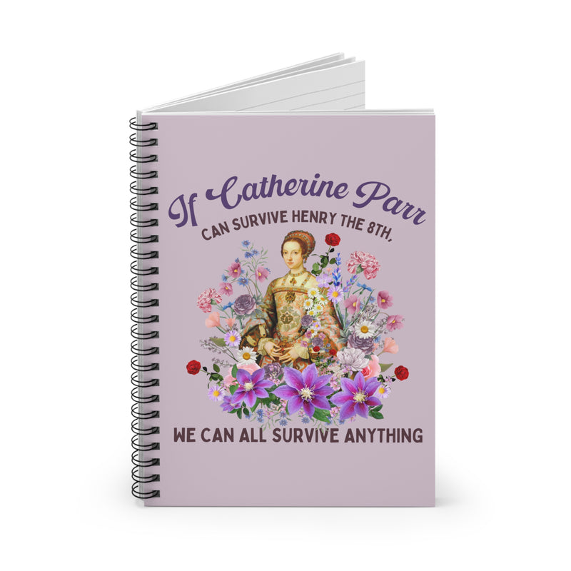 Floral English History Notebook with Cottagecore Aesthetic: Catherine Parr