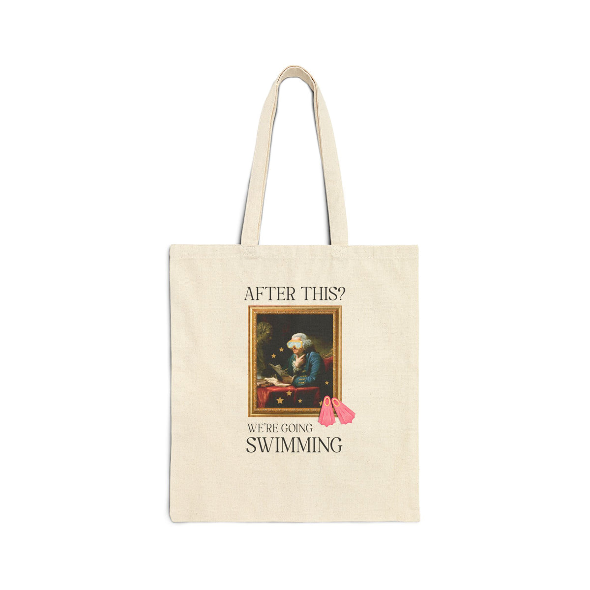 Benjamin Franklin American History Swimming Tote Bag for History Buff Who Loves to Swim: After This? We're Going Swimming