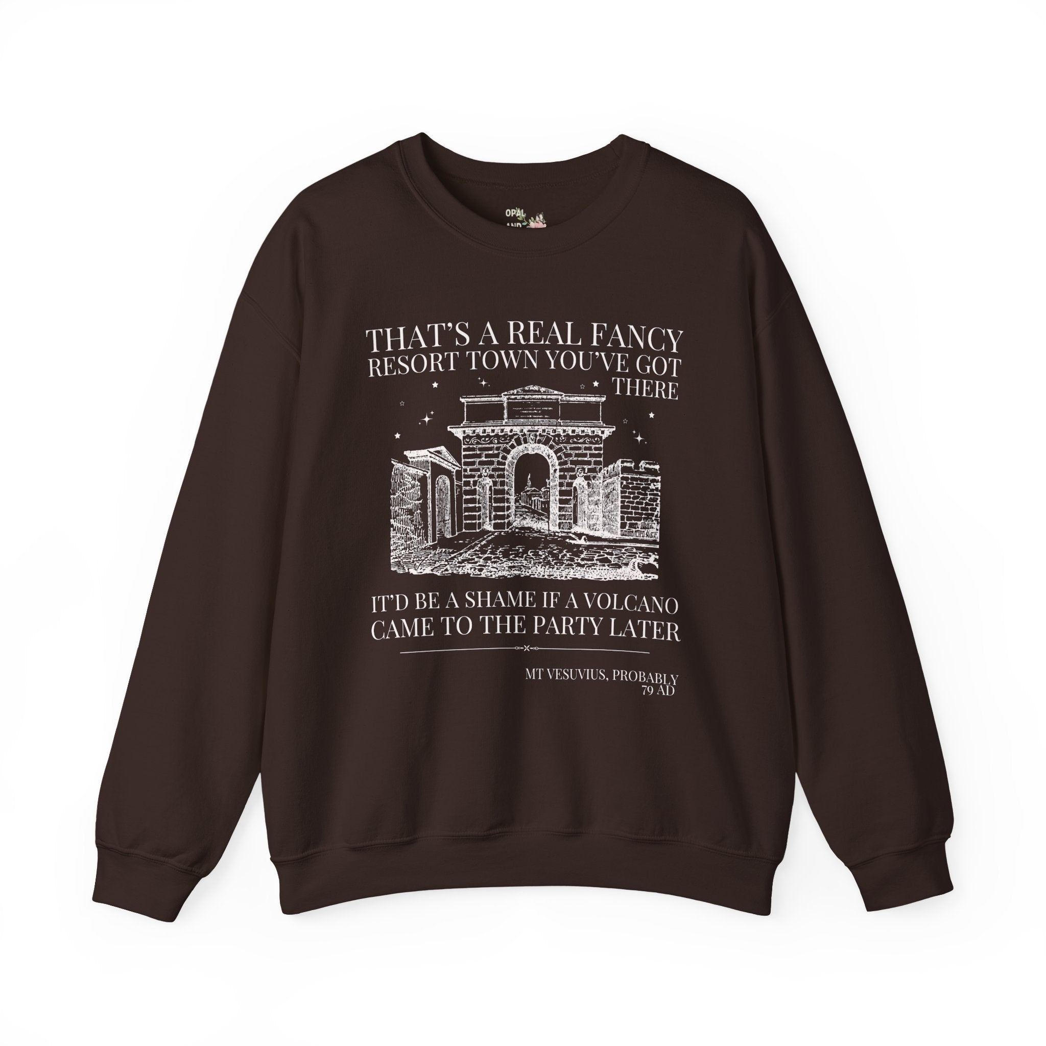 Ancient History Buff Sweatshirt: Roman History Funny Saying Pompeii Crewneck, Mt Vesuvius European History Shirt, Famous Historical Disaster