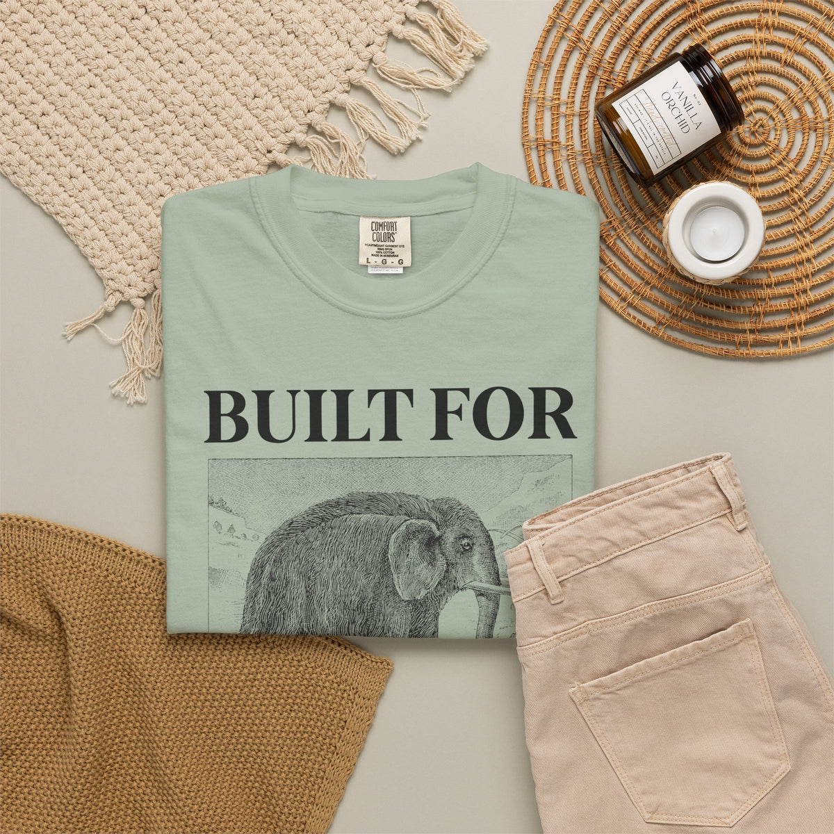 Built for Sweater Weather: Funny Woolly Mammoth Animal Lover T-Shirt for Historian or Friend Who Loves Mammoths and Winter
