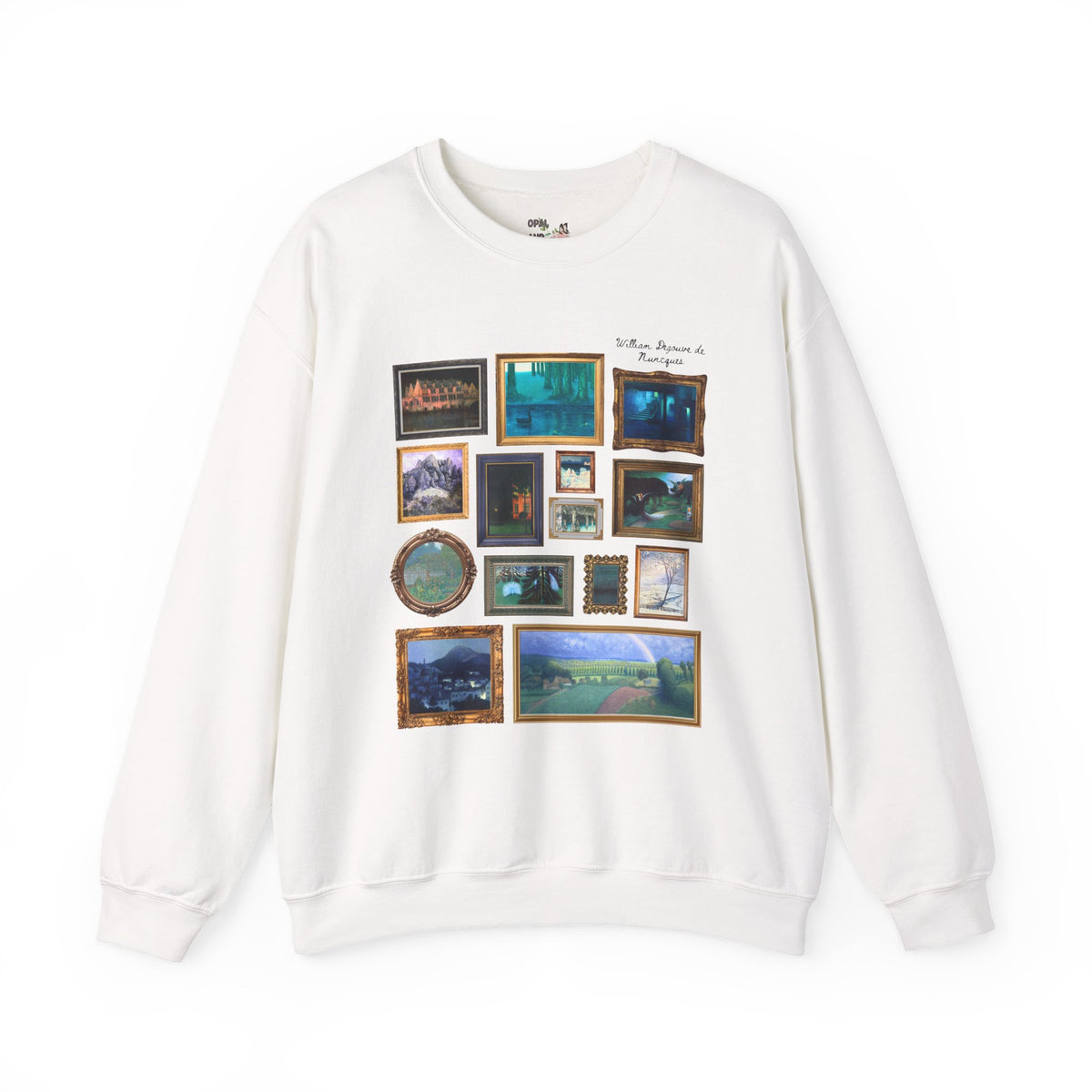 William Degouve de Nuncques Famous Painting Sweatshirt for Art Historian or Art History Lover: 19th Century Art, Belgium Symbolism Art Crewneck