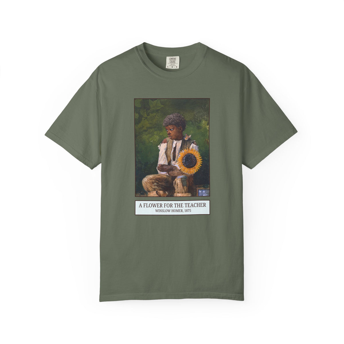 A Flower for the Teacher by Winslow Homer Tee Shirt: American Art History or Museum Lover Gift for Teacher, 19th Century and Early 1900s US Painter