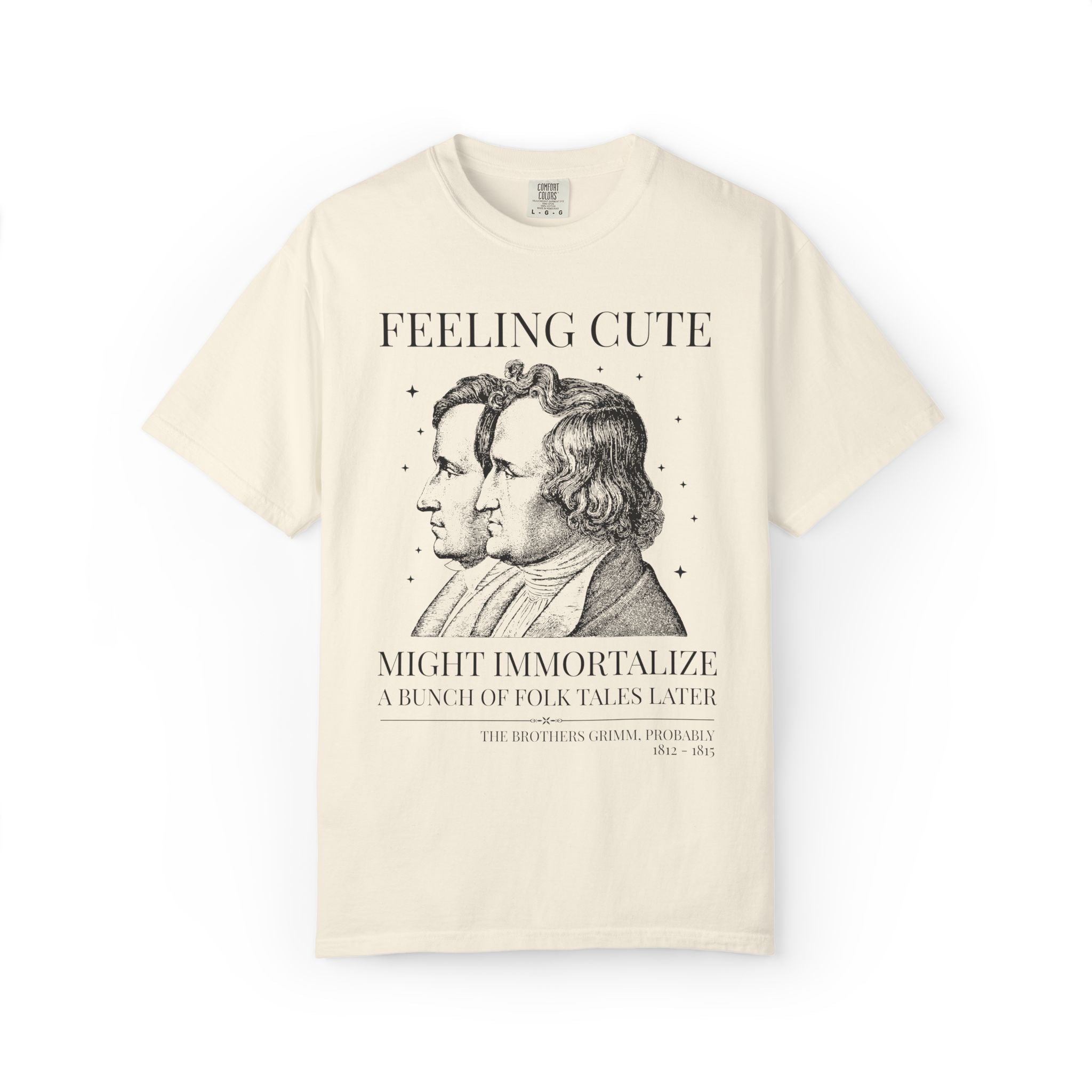 Brothers Grimm Bookish Fairy Tale Tee Shirt for Reader or Historian, 19th Century European Folklore Tee for Book Lover, Romance Writer