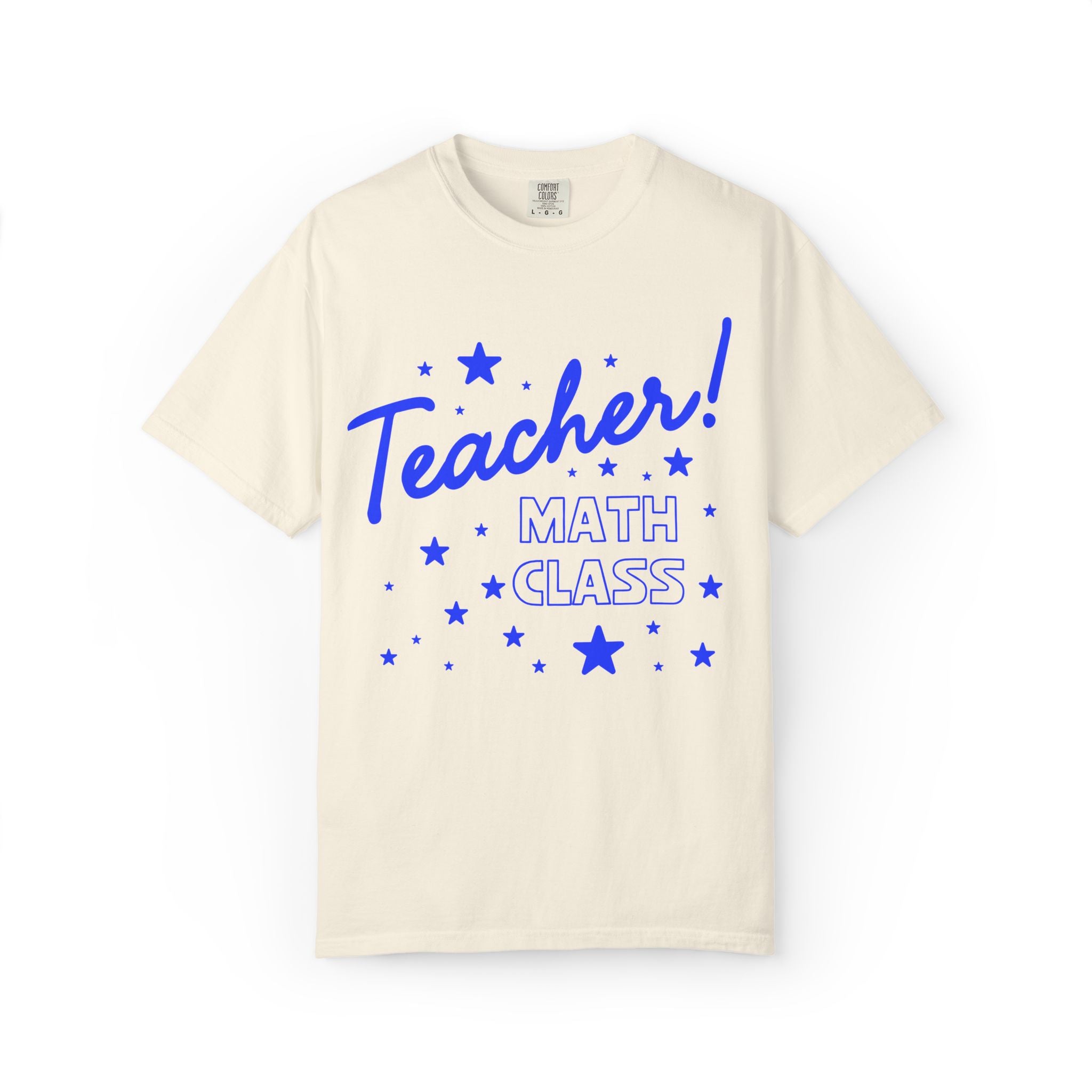 Math Teacher Tee Shirt with Stars: Cute Matching Teacher T-Shirt for Back to School, Teacher Appreciation Gift, High School Math Department
