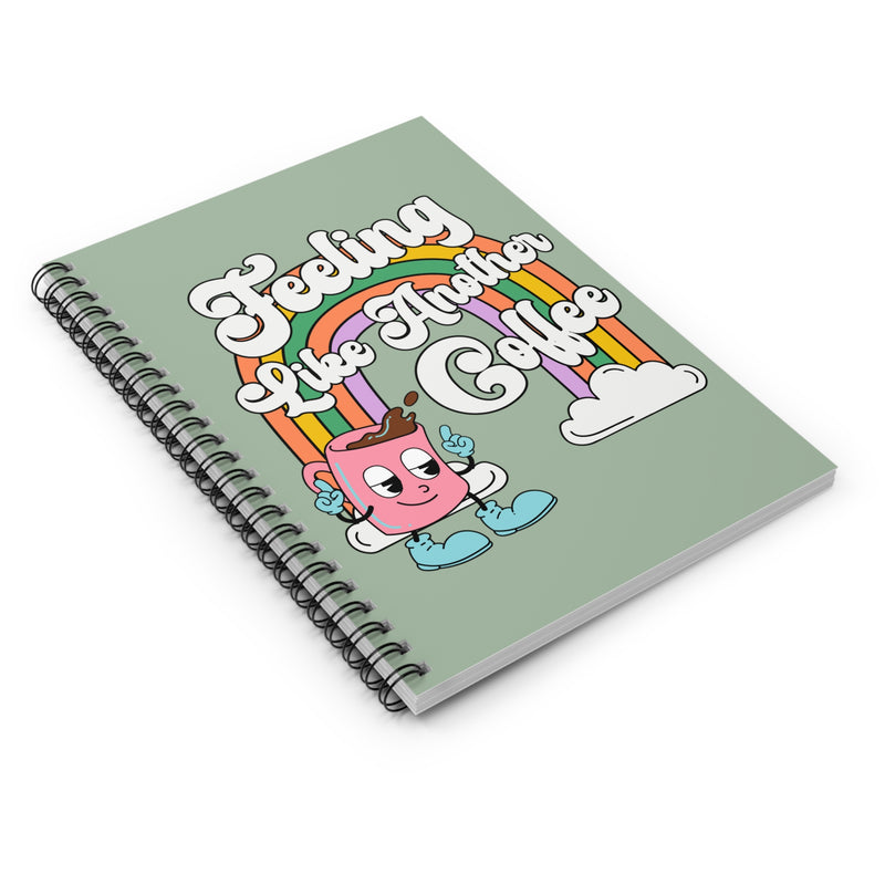 Funny Coffee Lover Journal: 118 Page Spiral Notebook | Cute Gift for New Mom or New Teacher, Cute Coffee Gift for Coffee Lover with Rainbow
