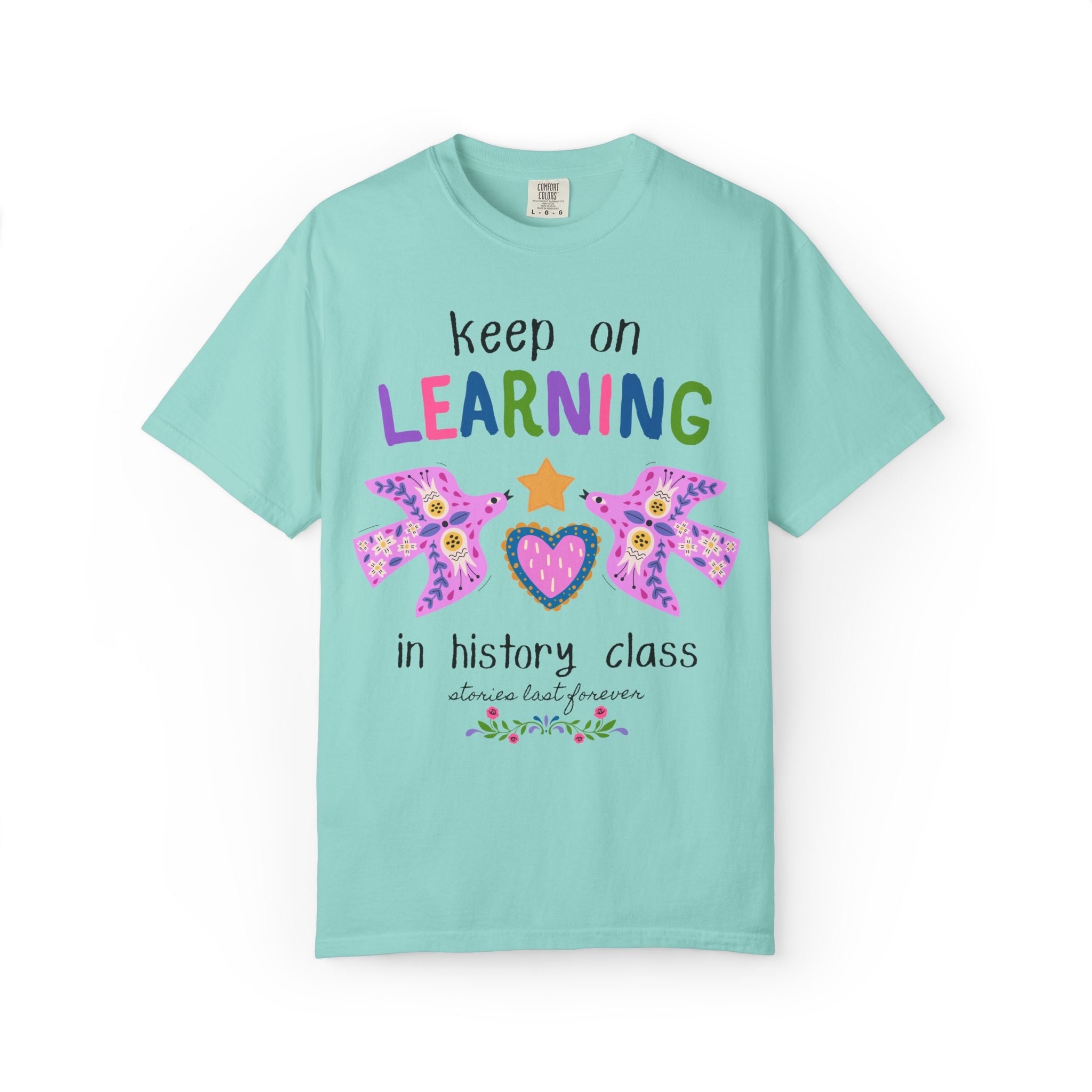 History Teacher Tee Shirt: Keep on Learning in History Class, Kitschy and Whimsy Back to School Matching Teacher T-Shirt, History Department