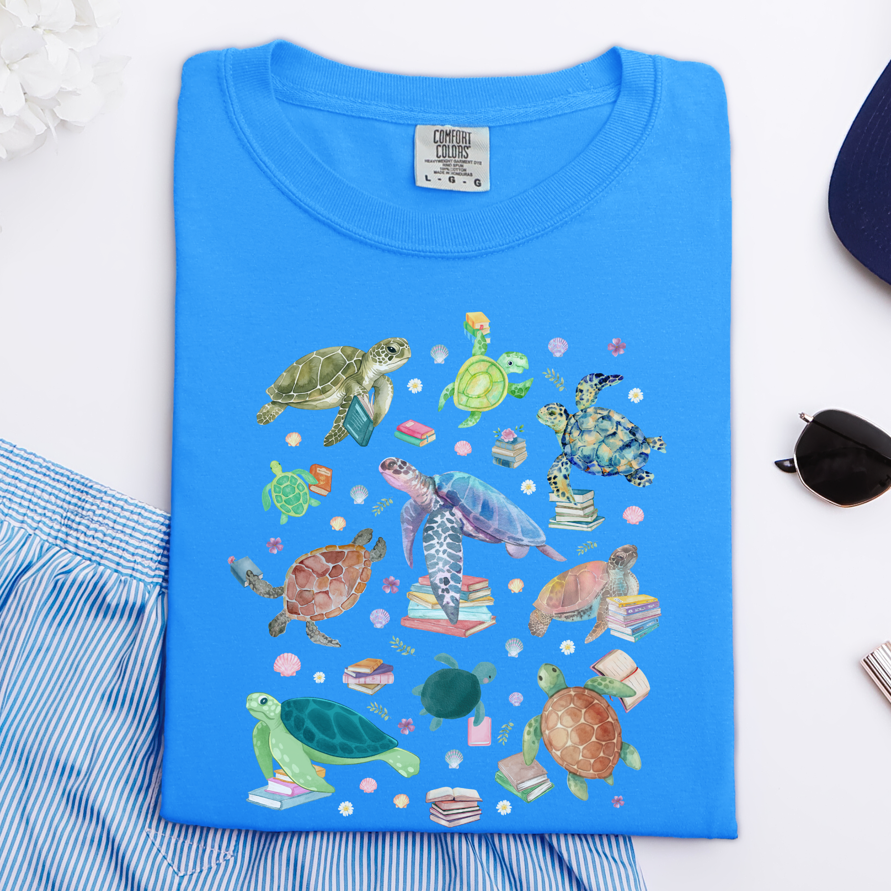 Bookish Turtle Tee Shirt