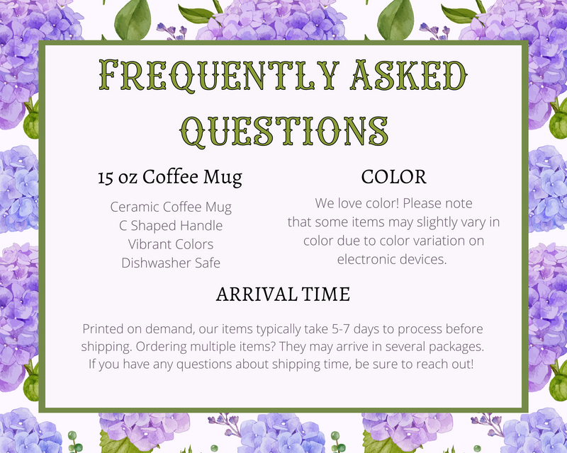 Cute Photographer Gift with Flowers: 15 Oz Coffee Mug | Editing Day Coffee Mug