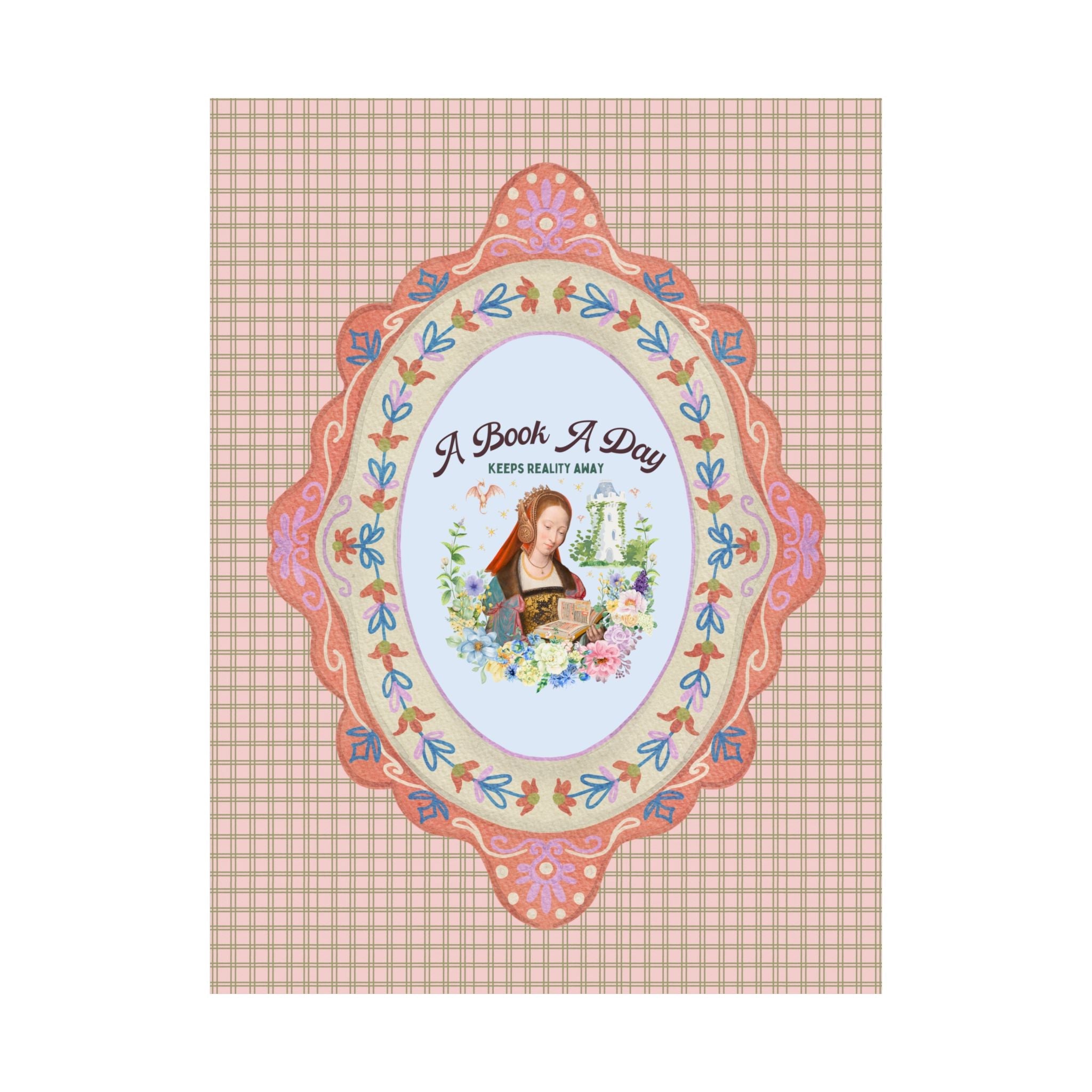 A Book A Day Keeps Reality Away Print - Opal and June