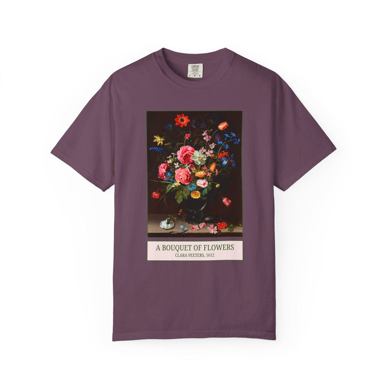 A Bouquet of Flowers by Clara Peeters, Floral Art History Tee Shirt for Mom Who Gardens, Flemish Flower Painting, 17th Century Artwork - Opal and June