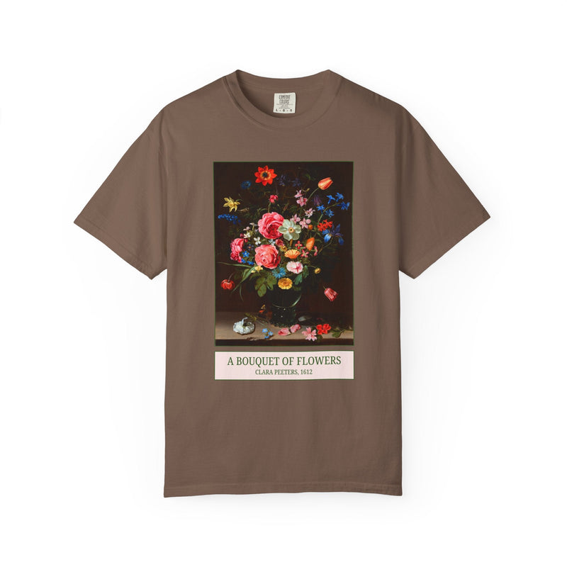 A Bouquet of Flowers by Clara Peeters, Floral Art History Tee Shirt for Mom Who Gardens, Flemish Flower Painting, 17th Century Artwork - Opal and June
