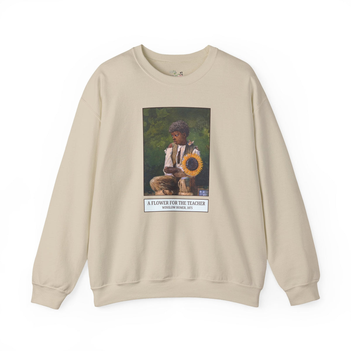 A Flower for the Teacher by Winslow Homer Sweatshirt: American Art History or Museum Lover Gift for Teacher, 19th Century and Early 1900s US Painter - Opal and June