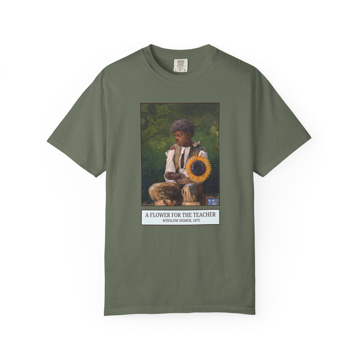 A Flower for the Teacher by Winslow Homer Tee Shirt: American Art History or Museum Lover Gift for Teacher, 19th Century and Early 1900s US Painter - Opal and June