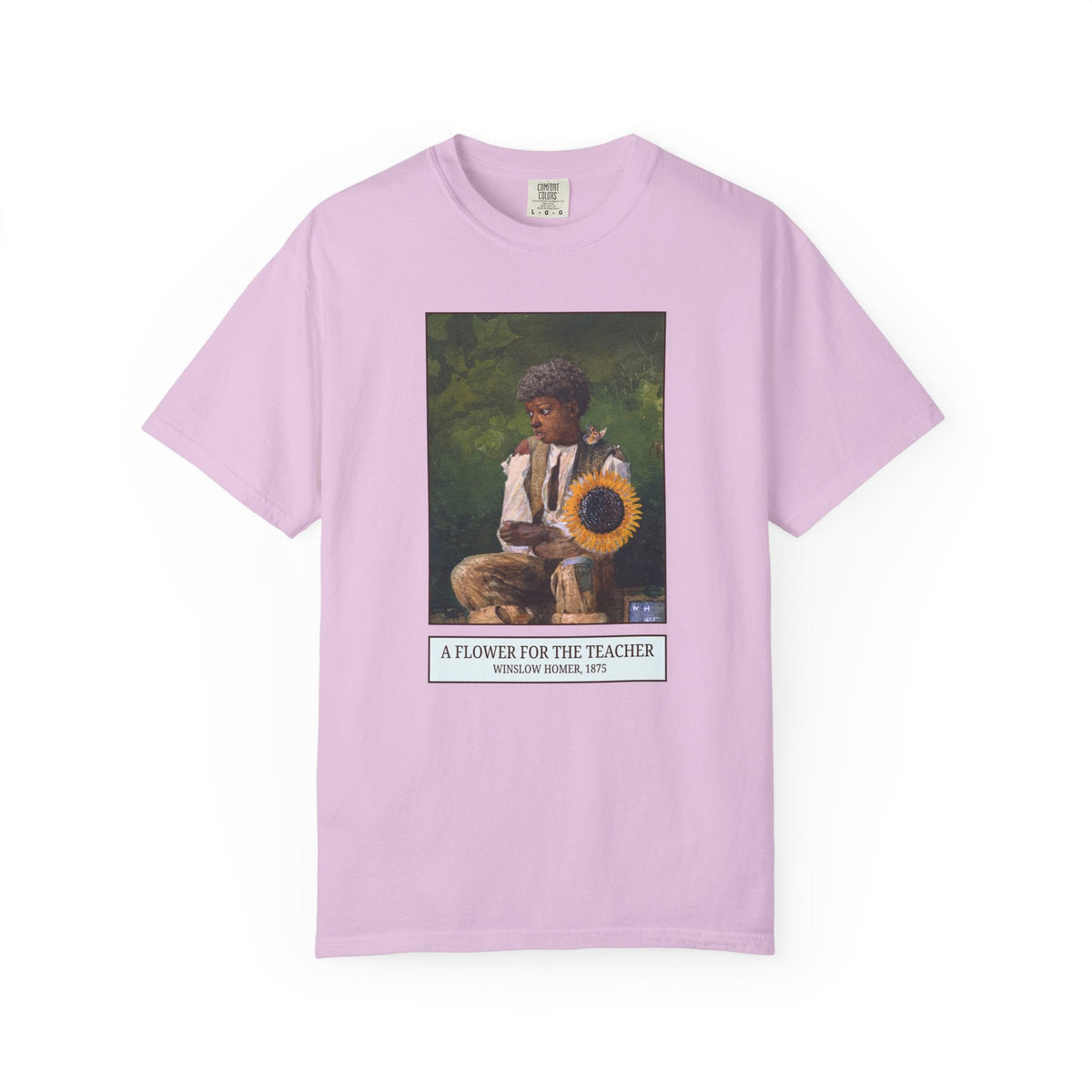 A Flower for the Teacher by Winslow Homer Tee Shirt: American Art History or Museum Lover Gift for Teacher, 19th Century and Early 1900s US Painter - Opal and June