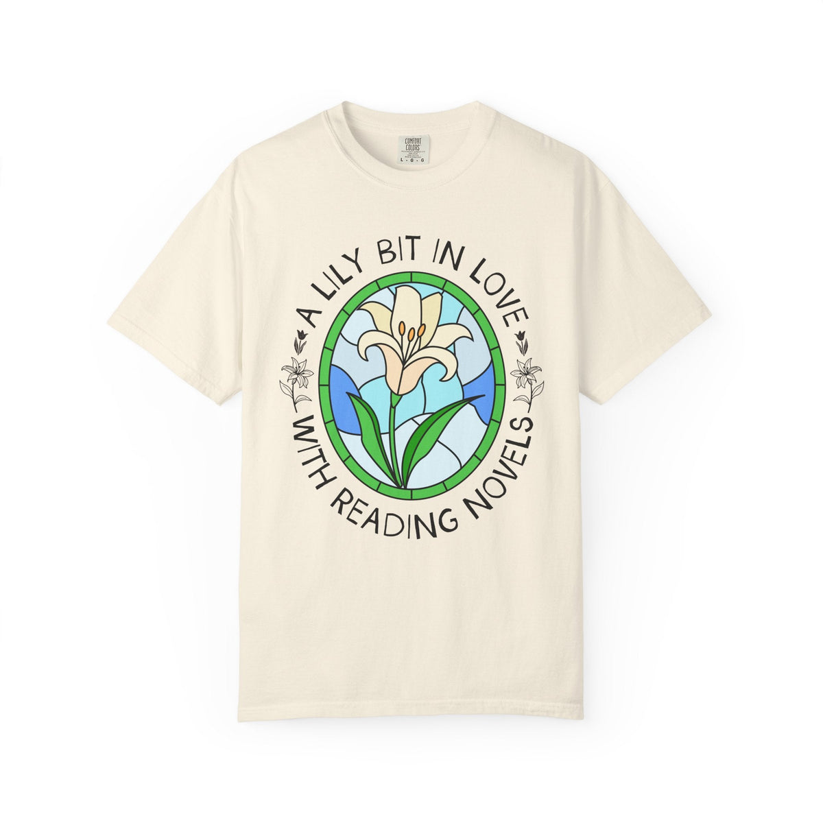 A Lily Bit in Love with Reading Novels Tee Shirt for Florist or Gardener Who Loves Reading, Cute Reading T-Shirt for Spring or Summer, School Librarian Gift - Opal and June