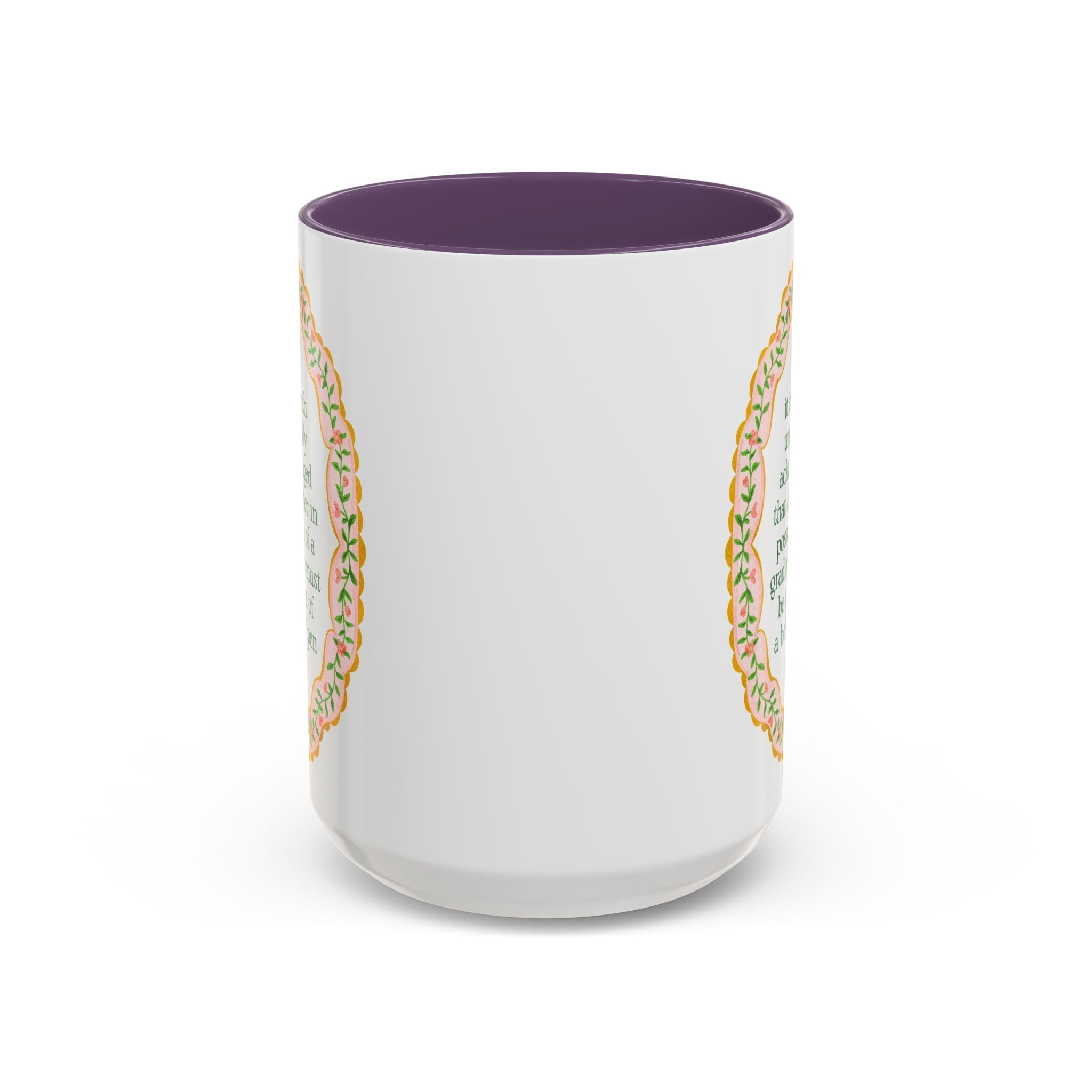 A Teacher Must Be in Want of a Bold Red Pen: Cute Pride and Prejudice Coffee Mug for High School History or English Teacher, Literature Professor Mug - Opal and June