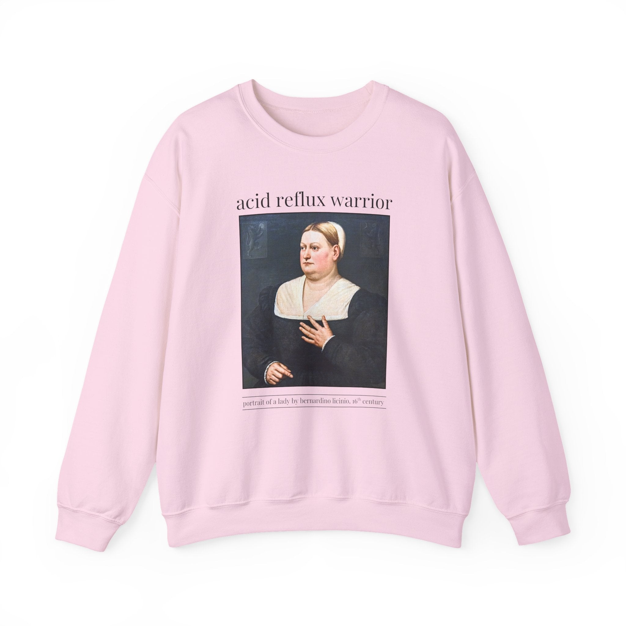 Acid Reflux Warrior Art History Sweatshirt for Friend or Sister with GERD or Tummy Troubles, Silly Chronic Illness Humanites Major Gift - Opal and June