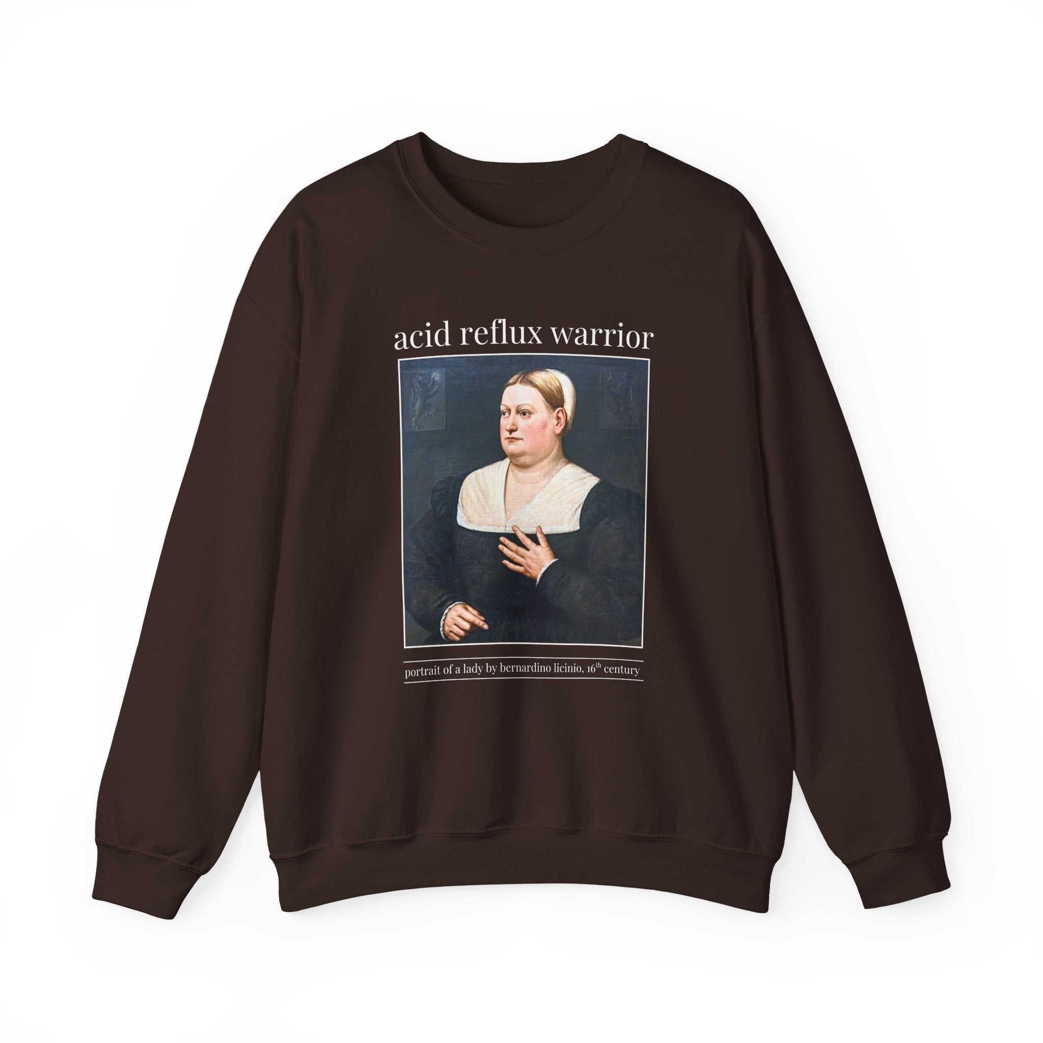 Acid Reflux Warrior Art History Sweatshirt for Friend or Sister with GERD or Tummy Troubles, Silly Chronic Illness Humanites Major Gift - Opal and June