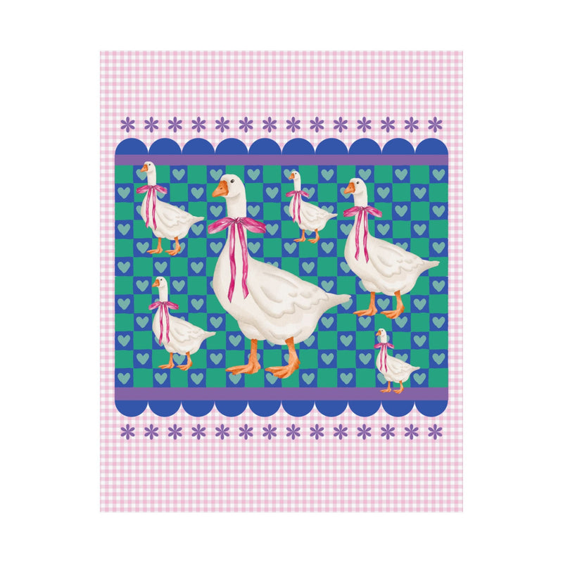 Adorable 90s Geese Poster with Bows - Opal and June