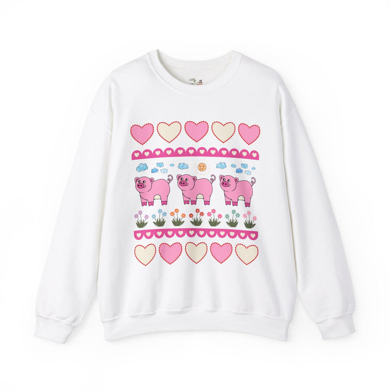 Funny Cat Sweatshirt with Rainbows