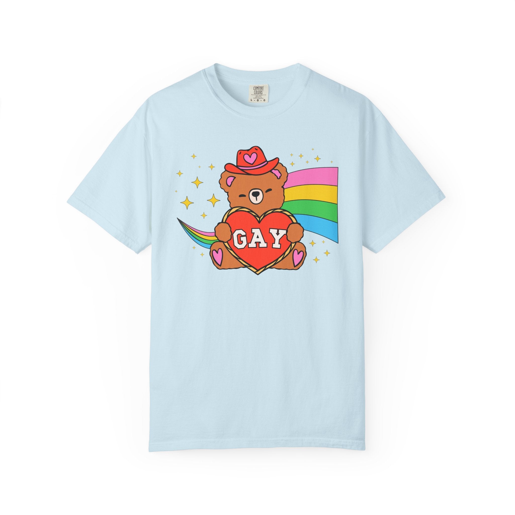 Adorable Gay Rights Tee Shirt with Cowboy Bear - Opal and June