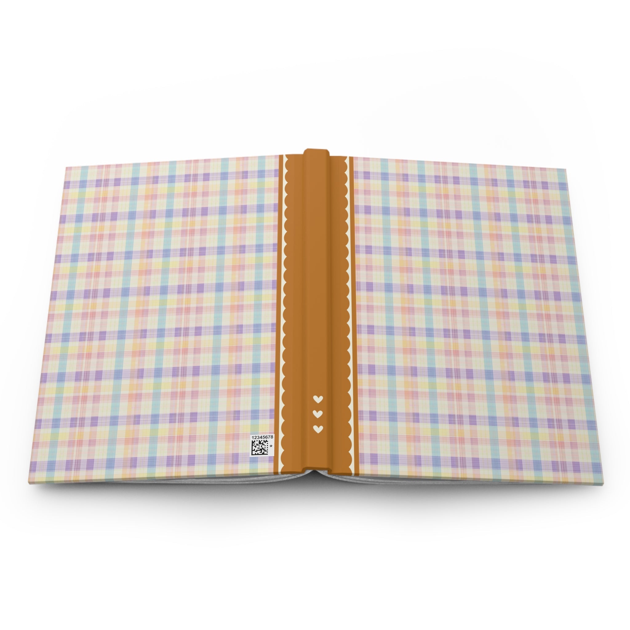 Adorable Plaid Notebook for Daughter or Friend Who Loves to Write or Journal, Cute Bookish Gift for Sister, Cozy Coquette Diary with Hearts - Opal and June