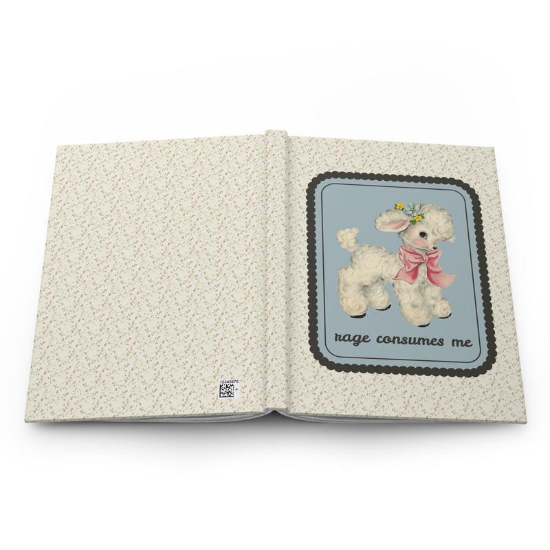 Adorable Y2K Aesthetic Journal, Funny Portable Hardcover Notebook with Flowers, Cute Animal Lover Gift, Silly Saying, Coquette Floral Bows - Opal and June