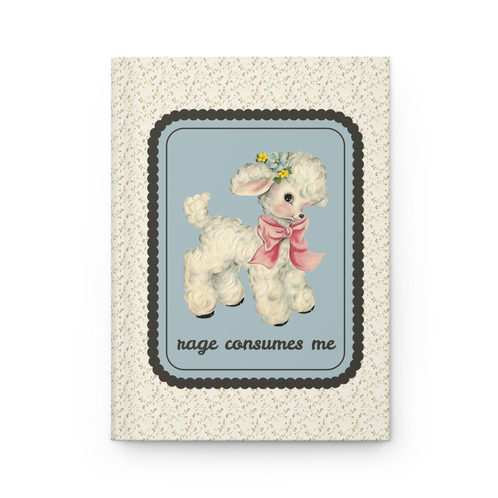 Adorable Y2K Aesthetic Journal, Funny Portable Hardcover Notebook with Flowers, Cute Animal Lover Gift, Silly Saying, Coquette Floral Bows - Opal and June